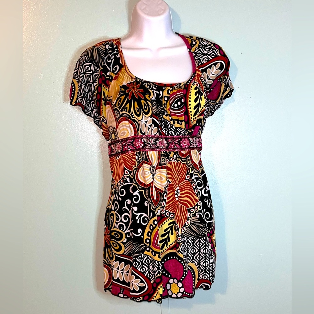 New‎ Directions Blouse Size Xl Multi Color Designs
